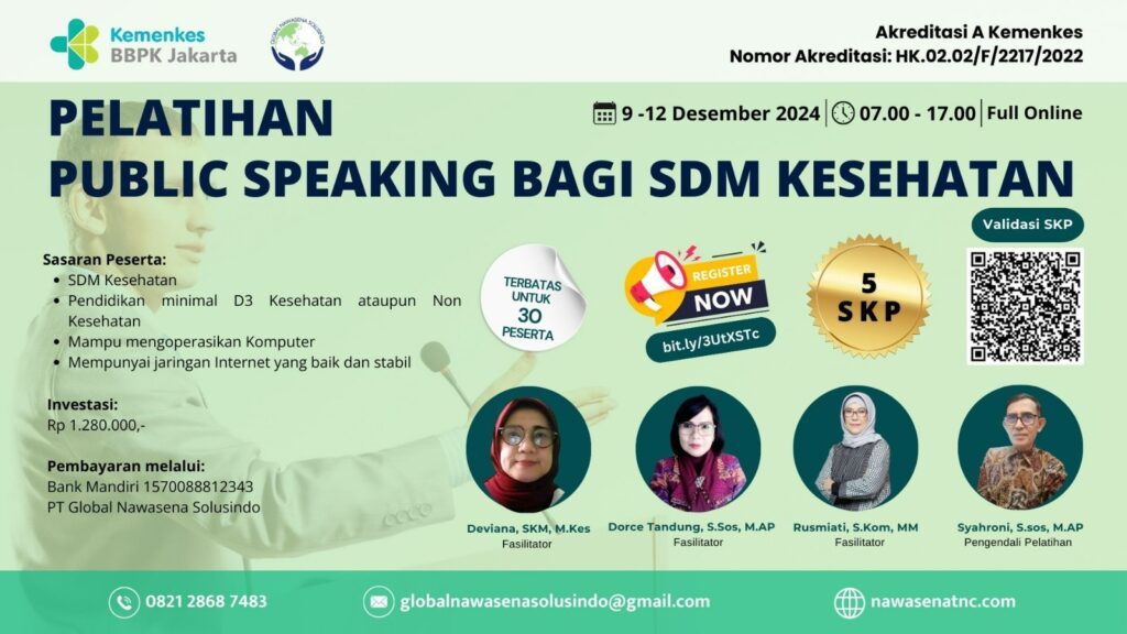 Pelatihan Public Speaking bagi SDM Kesehatan